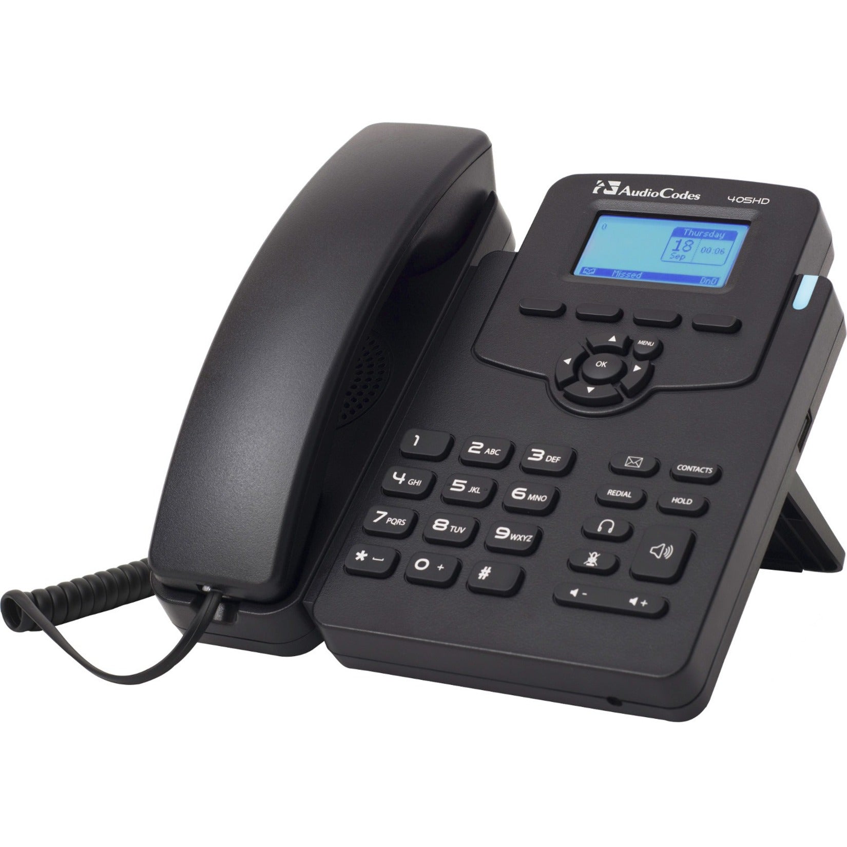 AudioCodes UC405HDEG 405HD IP Phone, Corded, Black - Network (RJ-45) P –  Network Hardwares