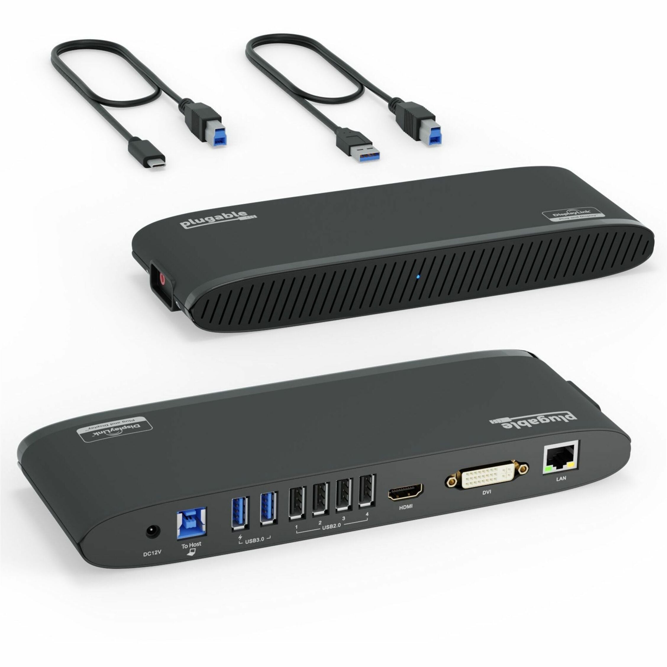 Plugable UD 3900H USB 3.0 Dual Monitor Horizontal Docking Station