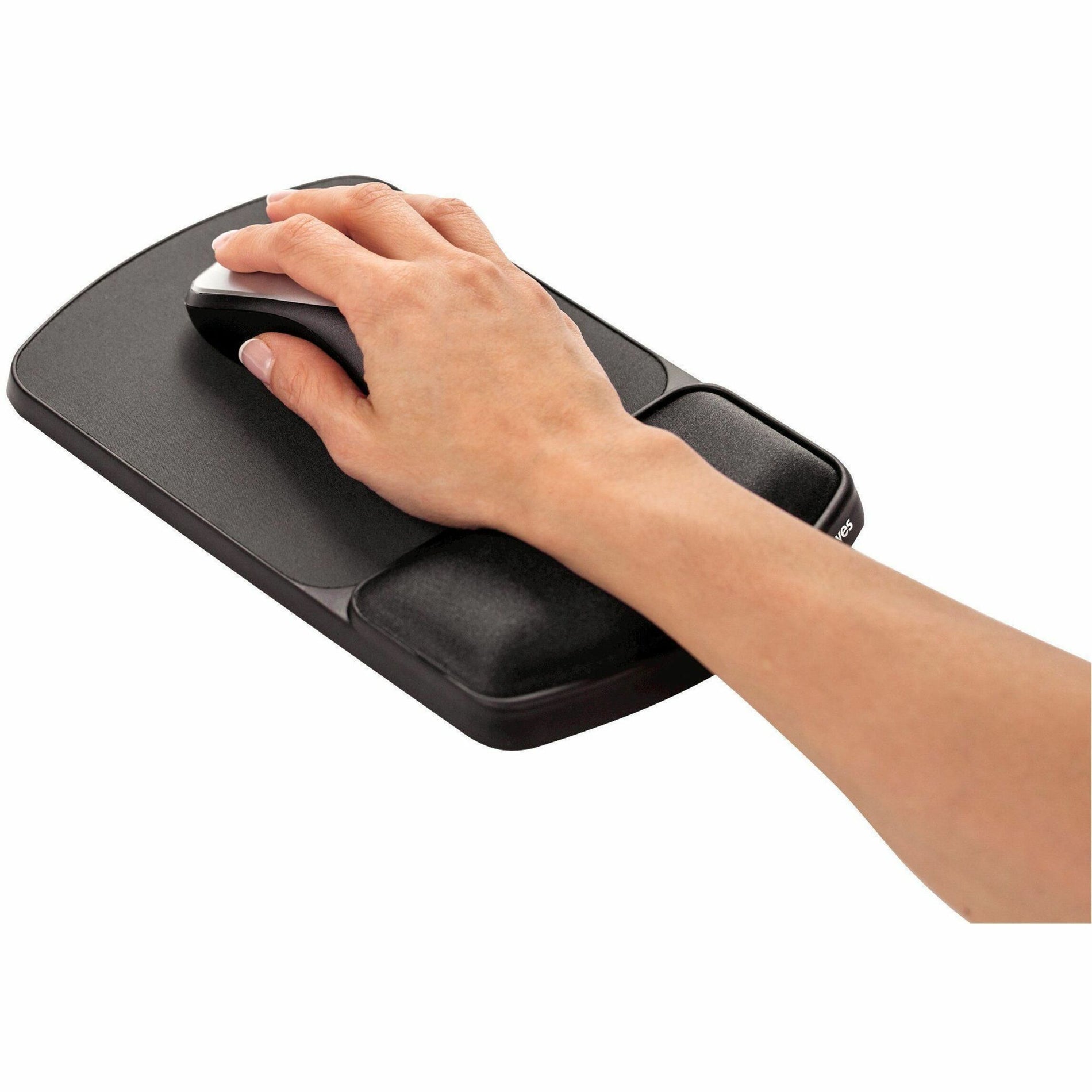 Active usage demonstration of Fellowes mouse pad in workspace setting-alternate-image6