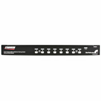 StarTech.com 8 Port 1U Black Rackmount PS/2 KVM Switch (SV831)