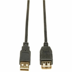 Tripp Lite USB 2.0 Hi-Speed Data Transfer Extension Cable, Gold-Plated, Male/Female, 6ft Black, Copper Conductor, 480 Mbps Transfer Rate - U024-006 (Lifetime Warranty)