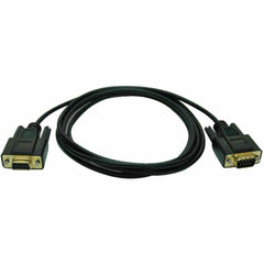 Tripp Lite Null Modem Data Transfer Cable, 6ft DB9 Serial Male to Female, Gold-Plated EMI/RFI Shielded, Copper Conductor, Black - P454-006 (Lifetime Warranty)