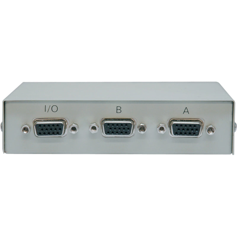 Rear view of Tripp Lite VGA switch showing three HD15F ports