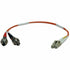 Side view of Tripp Lite fiber optic adapter cable showing cable flexibility-alternate-image4