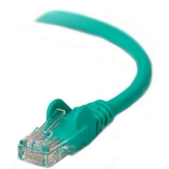 Green Cat 5e ethernet patch cable with clear RJ45 connector and snagless boot-alternate-image1