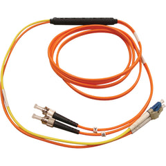 Tripp Lite by Eaton Mode Conditioning Fiber Optic Network Cable, ST/LC Male Connectors, Orange/Yellow Patch Cable, 3.3ft/1M - N422-01M (Lifetime Warranty)