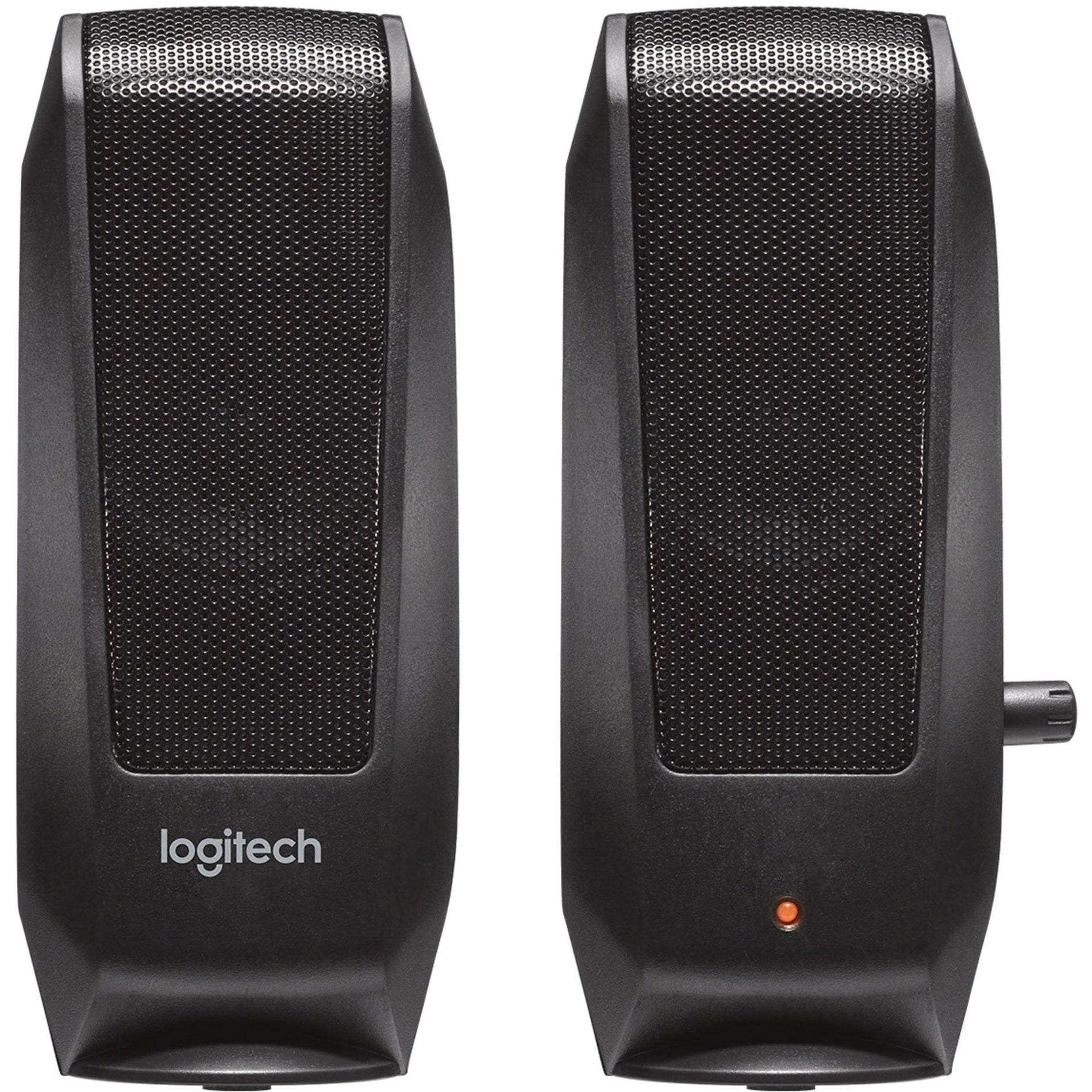 Detailed view of Logitech S-120 speakers emphasizing professional design-alternate-image6