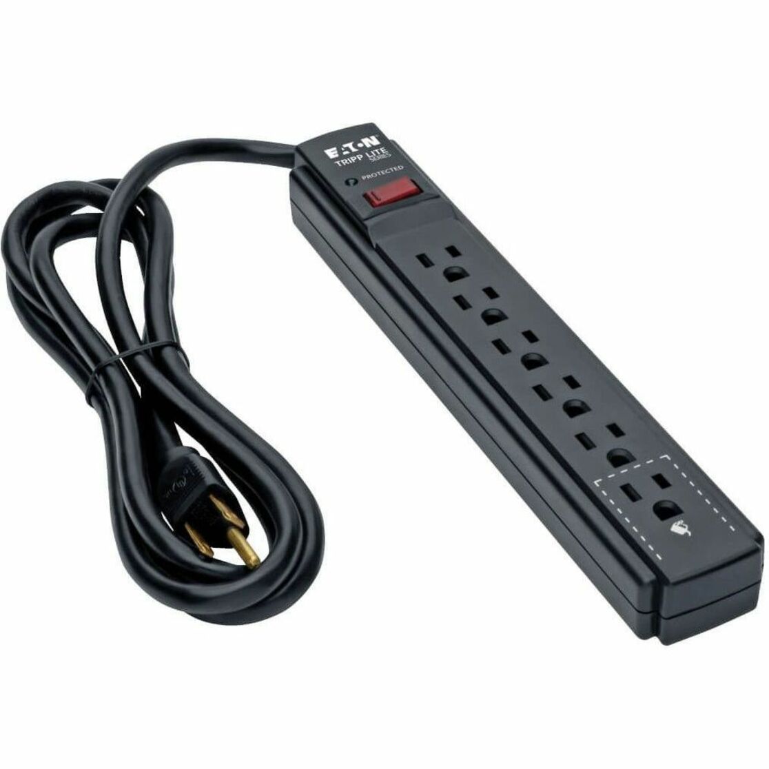 Full view of Tripp Lite surge protector with extended power cord-alternate-image7