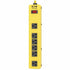 Front view of yellow Tripp Lite power strip showing 6 evenly spaced outlets and power switch-alternate-image2