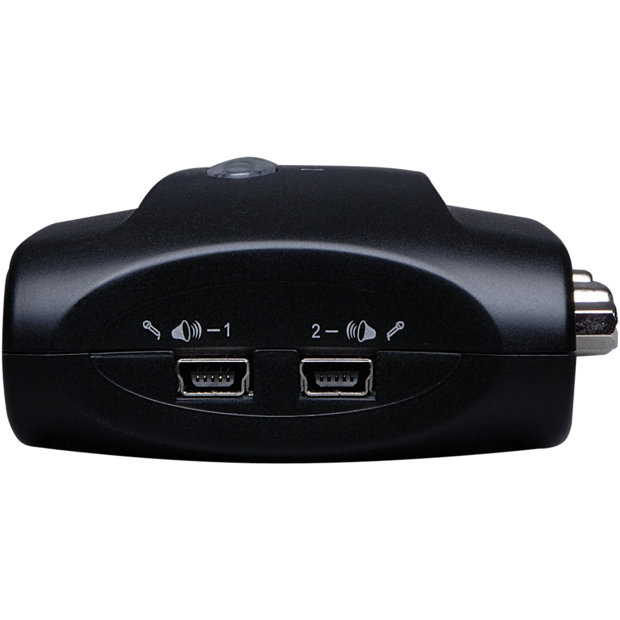 Close-up of KVM switch audio controls and USB connection ports-alternate-image4