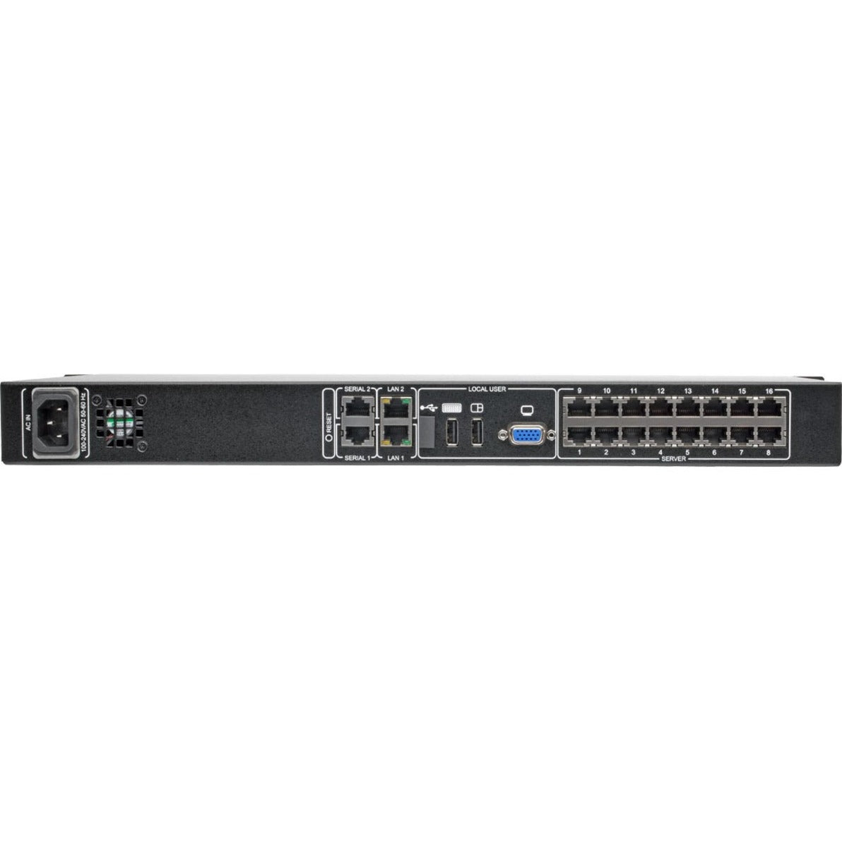 Tripp Lite by Eaton 16PORT 1U RM CAT5 KVM SWITCH W/ IP (B072-016-1-IP)