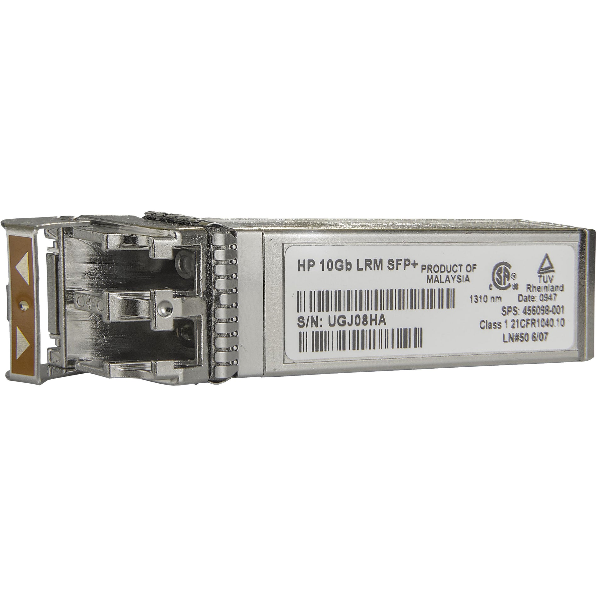 品牌: 惠普 HPE BladeSystem 10GBase-SR SFP+ - 1 x 10GBase-SR (455883-B21)  十兆基础-短距离 - 单工 - (455883-B21)