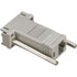 Gray modular adapter housing with RJ45 port and mounting screws-alternate-image2