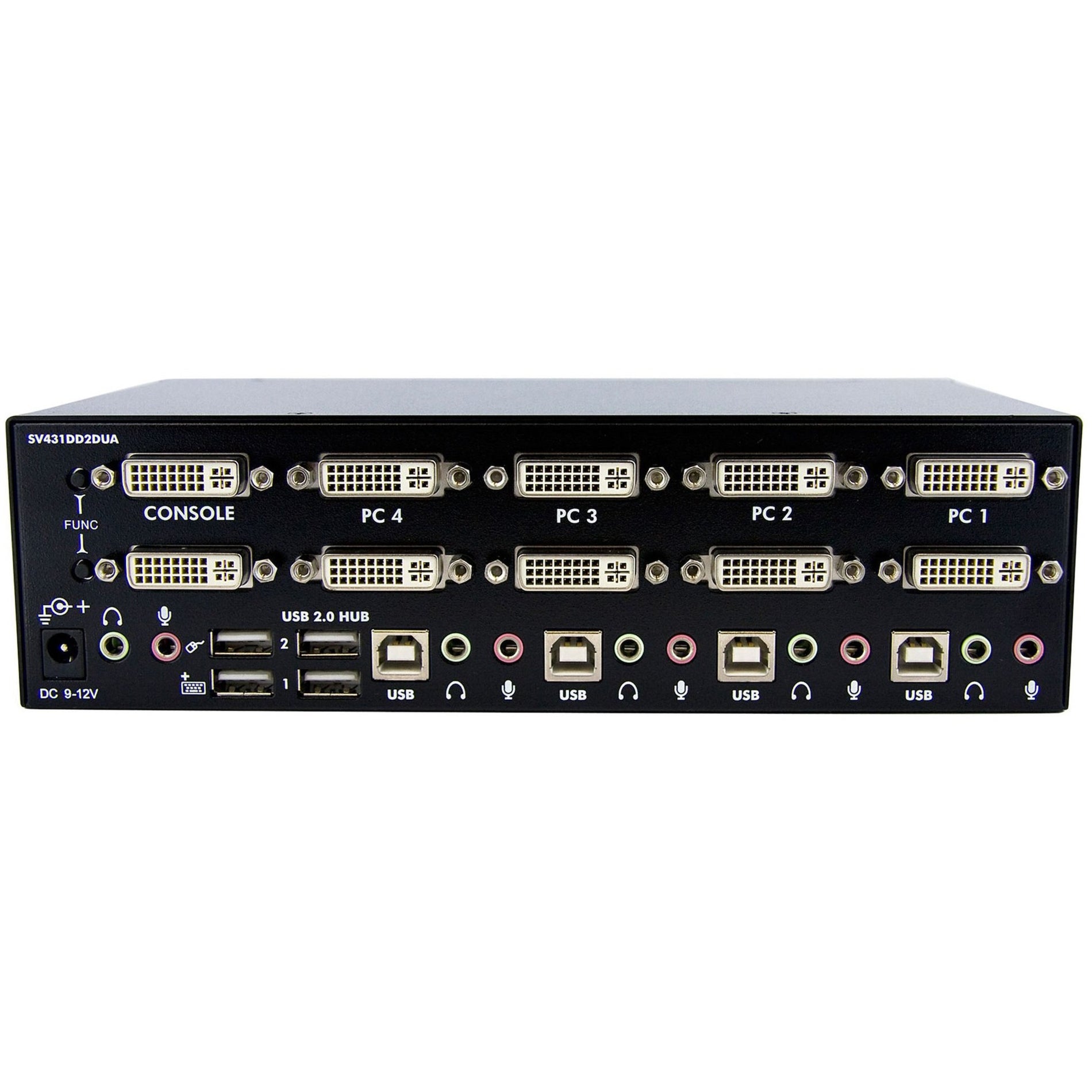 StarTech.com 4 Port Dual DVI USB KVM Switch w/ Audio & USB Hub (SV431DD2DUA)