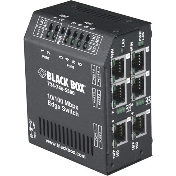 Black Box 6-Port Heavy-Duty Edge Switch Härtet 100240V (LBH600A-H)