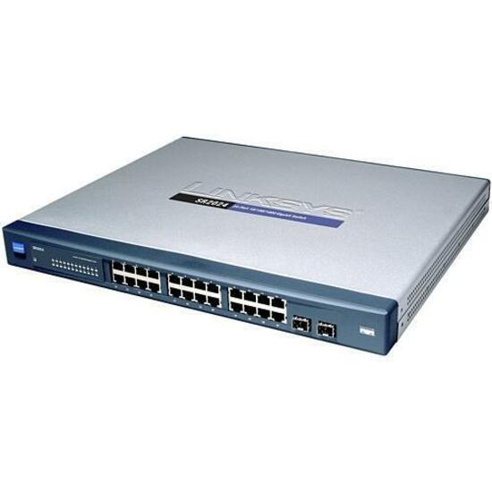 สวิตช์เอเธอร์เน็ตกิกะบิต 24 พอร์ต Cisco SR2024