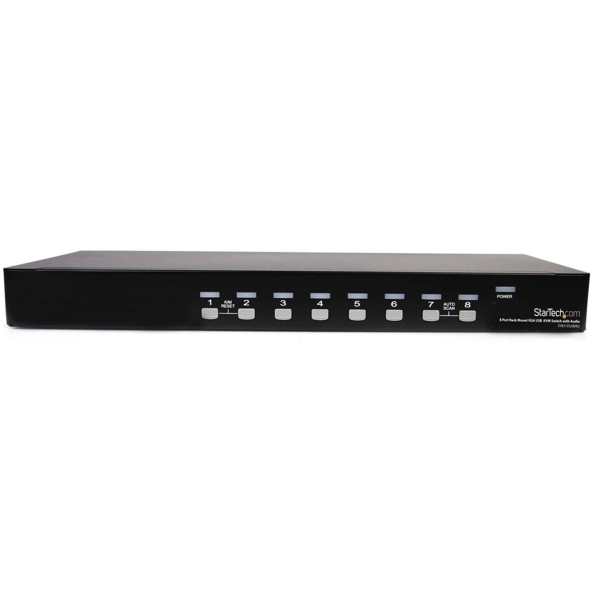 StarTech.com 8 Port Rack Mount USB VGA KVM Switch w/ Audio (SV831DUSBAU)