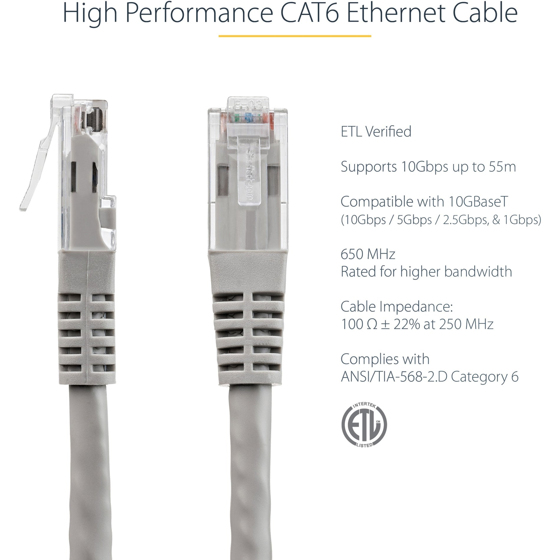 StarTech.com (C6PATCH6GR) Connector Cable