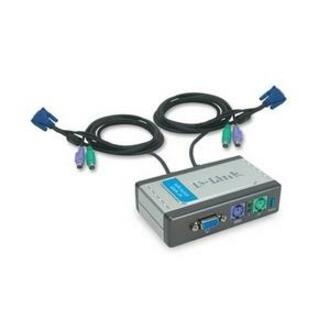 D-Link 2-Port KVM Switch with Built-In Cables (DKVM-2K)