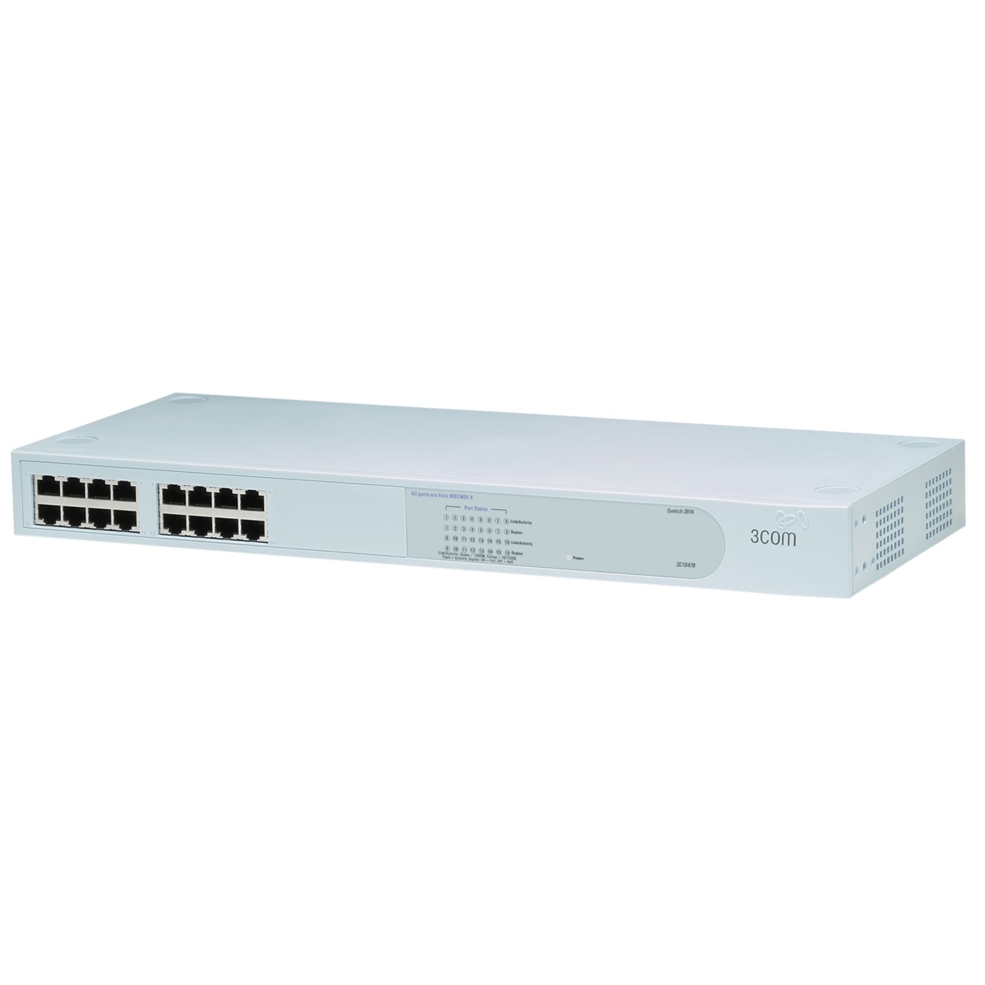 مفتاح HPE 3Com الأساسي 2816 (16 منفذ، غير مُدار، جيجabit) (3C16478)