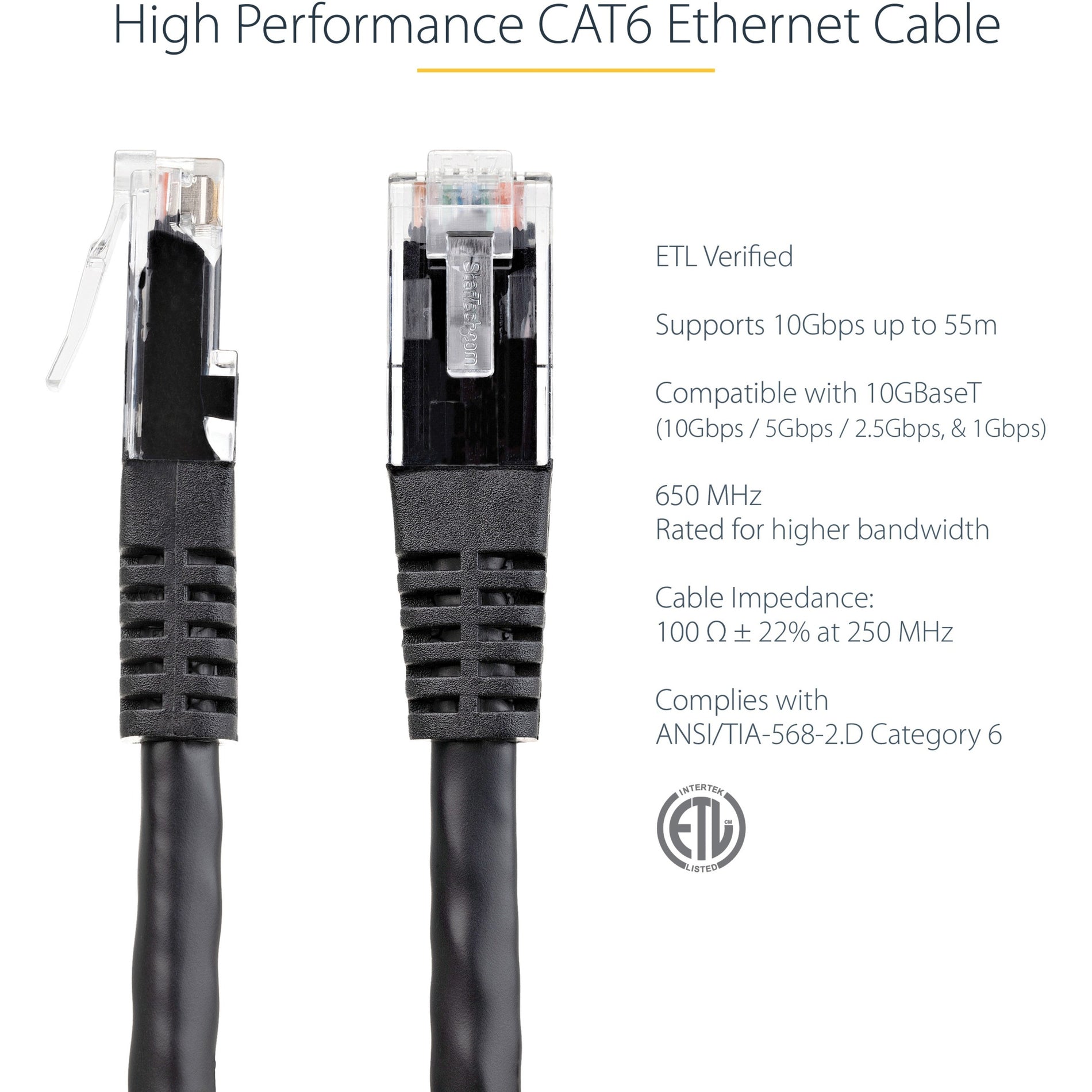 StarTech.com (C6PATCH6BK) Connector Cable