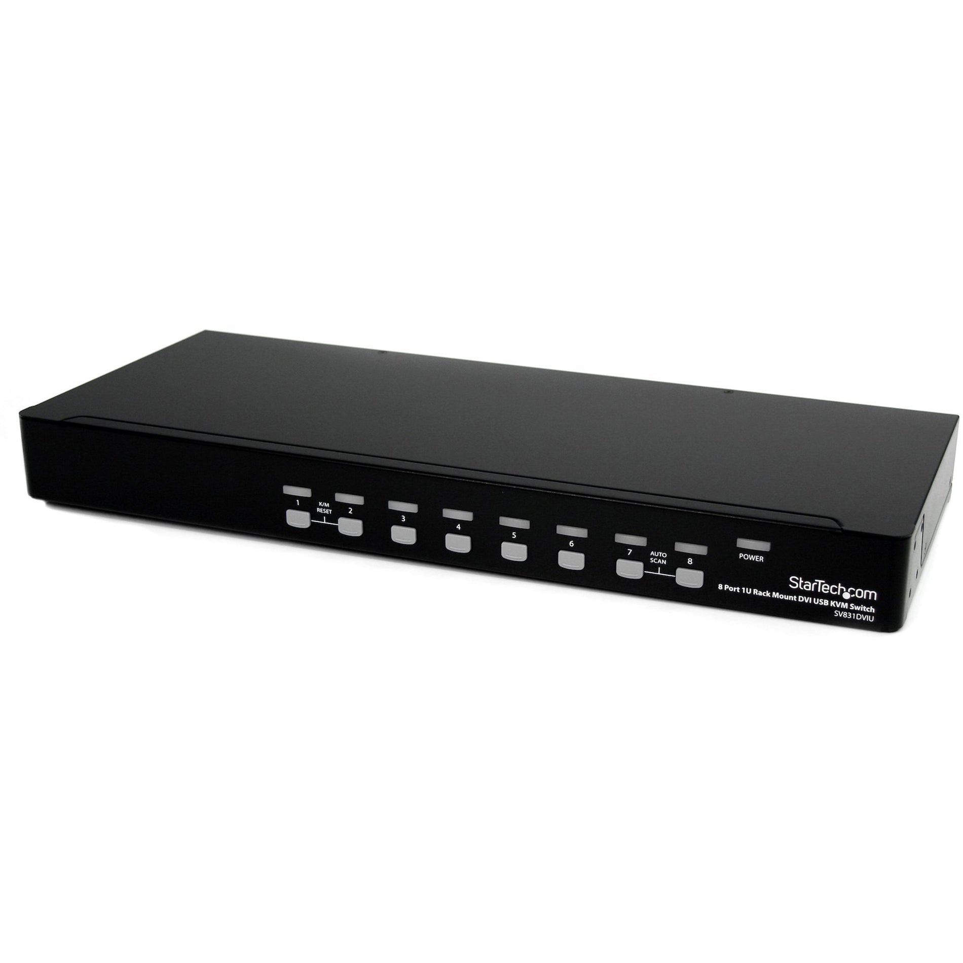 StarTech.com 8 Port 1U Rackmount DVI USB KVM Switch (SV831DVIU)