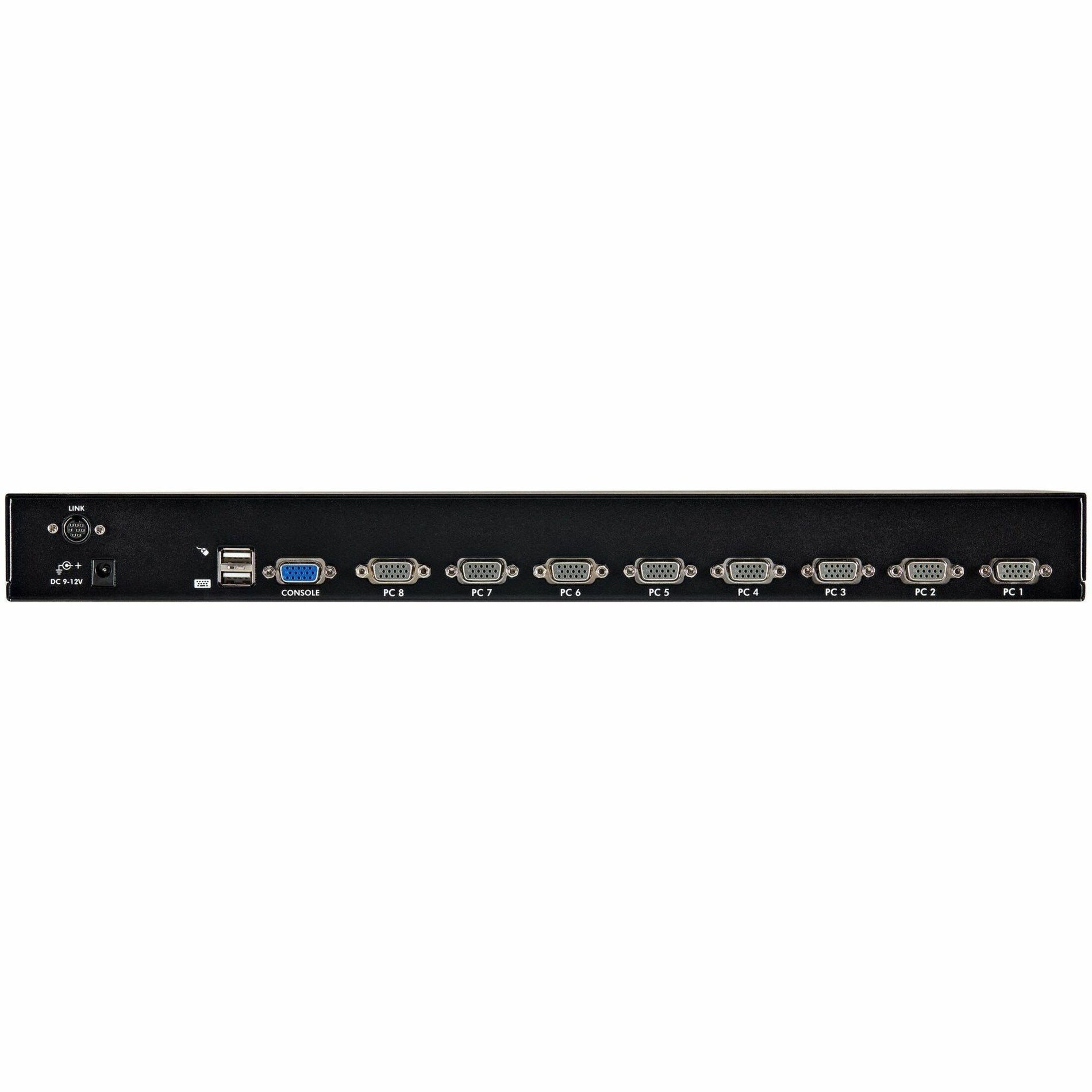 StarTech.com 8 Port 1U Rack Mount USB KVM Switch Kit with OSD and Cables (SV831DUSBUK)