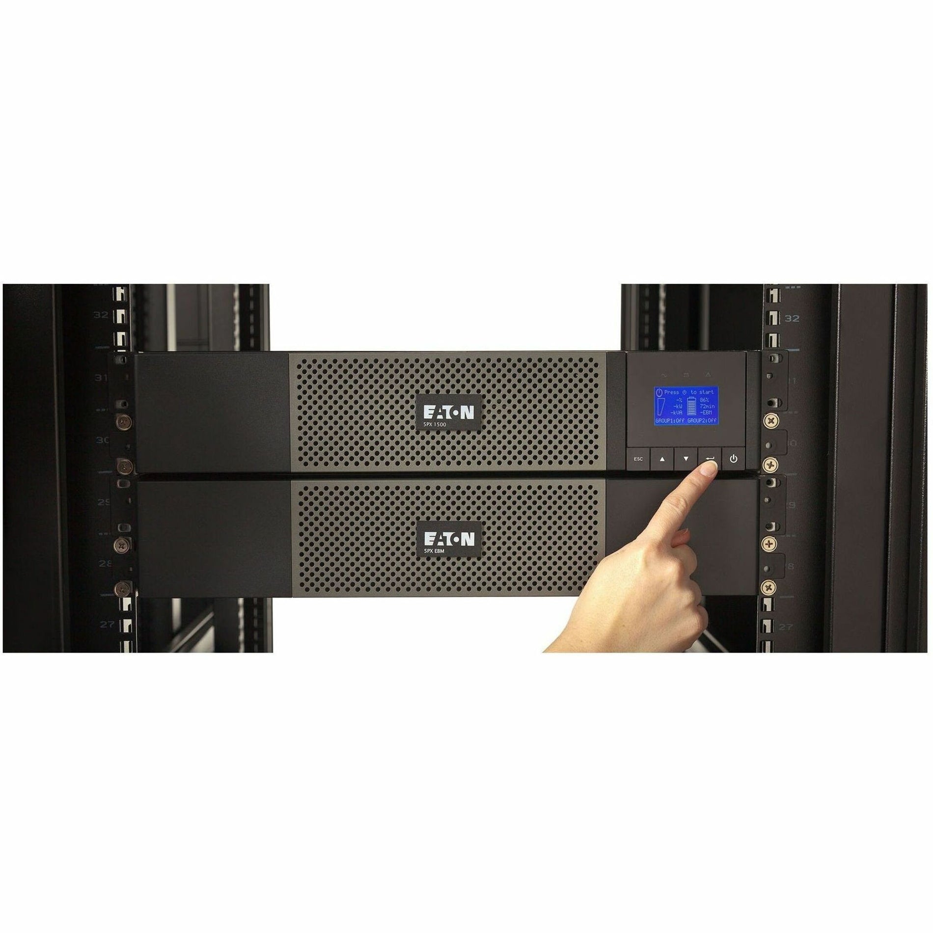 Dual Eaton 5PX units mounted in rack configuration-alternate-image9