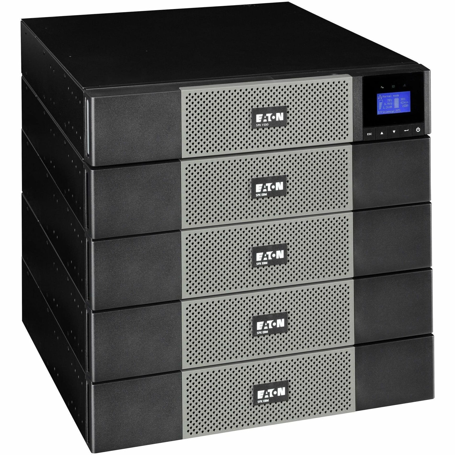 Vertical stack of multiple Eaton 5PX UPS units-alternate-image15