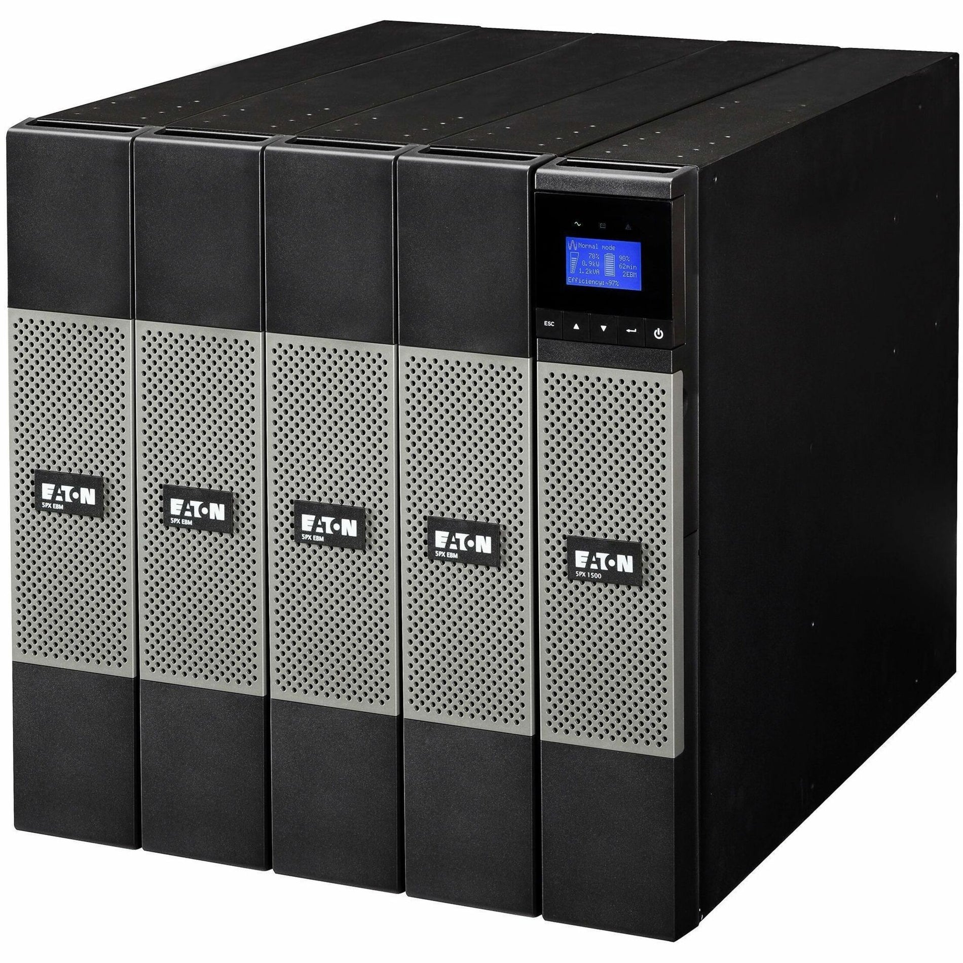 Eaton 5PX Line-interactive UPS, 2200VA/1980W, Hot Swappable, Tower/Rack Mountable, 8 IEC C19 Outlets, Maintenance-free Battery, 99% Efficiency, 2U Height - 5PX2200IRT (3 Year Warranty)