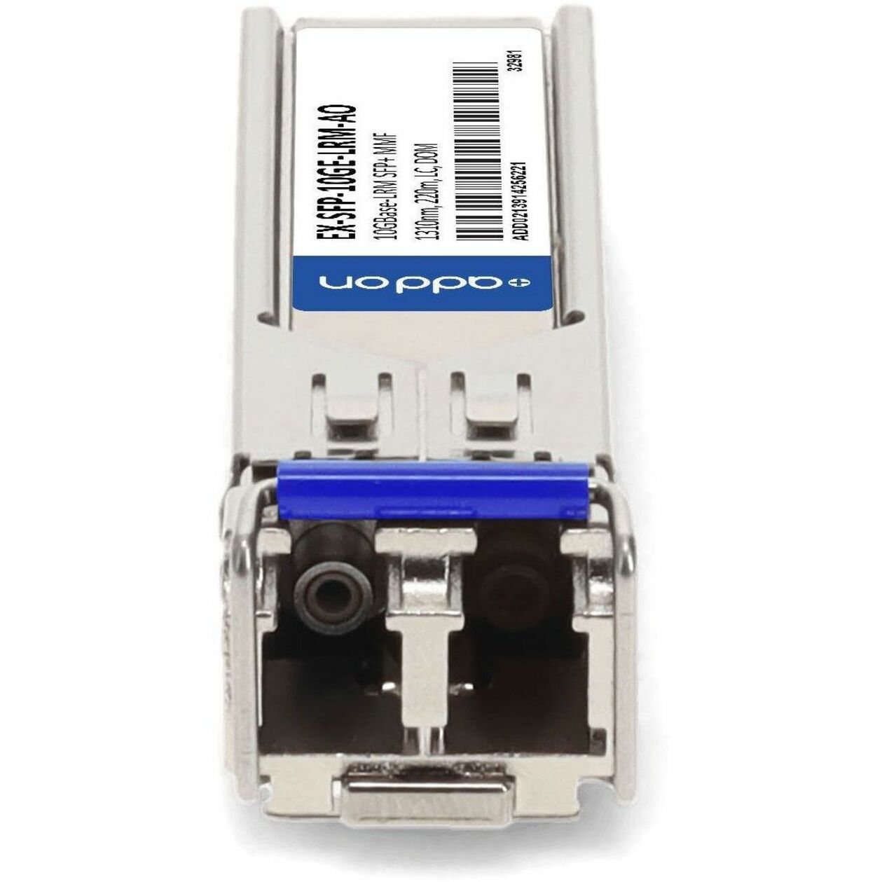 Close-up view of AddOn SFP+ module optical interface and ports-alternate-image8