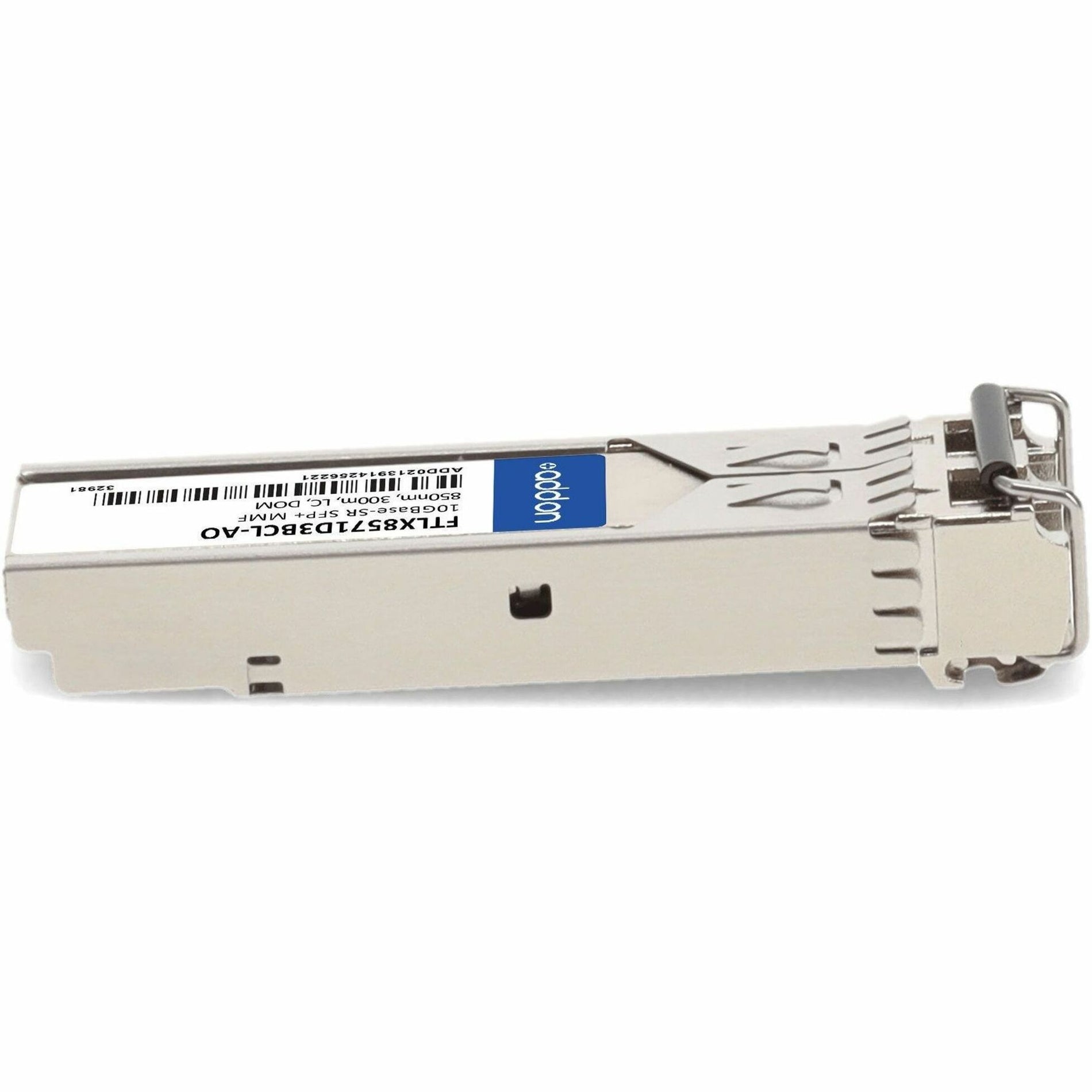 Detailed view of SFP+ transceiver environmental compliance markings-alternate-image6