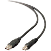 16-foot black Belkin USB extension cable with Type-A male to Type-B male connectors featuring molded strain relief-alternate-image1