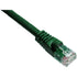 Detailed view of green CAT6 cable connector with snagless boot and clear RJ-45 termination-alternate-image2