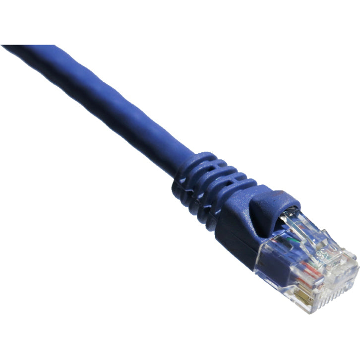 Detailed side view of CAT6 ethernet cable connector showing strain relief boot and clear RJ-45 termination-alternate-image2