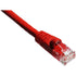 Detailed view of red CAT6 cable connector with snagless boot and strain relief feature-alternate-image2