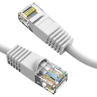 Close-up view of white CAT6 cable RJ-45 connector showing internal gold-plated pins and wire arrangement-alternate-image1