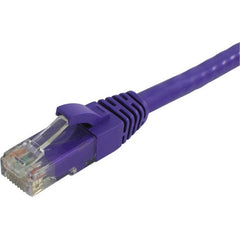 Lynn Electronics CAT6 Snagless Network Cable, 7ft Purple Patch Cord, Molded Booted RJ-45 Male/Male, Straight-through Copper Cable for Network Devices - CAT6-07-PUB (1 Year Warranty)