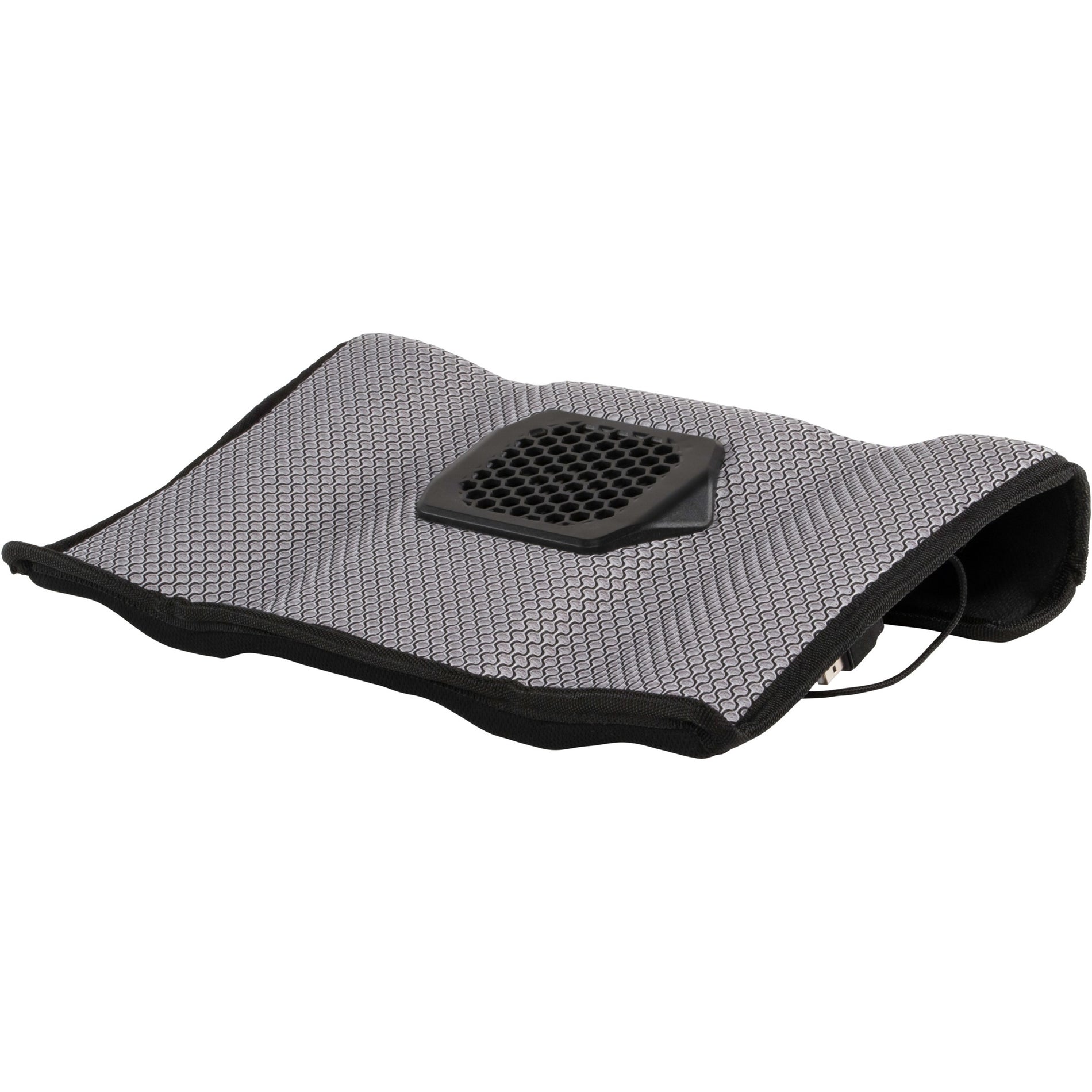 Top view of Allsop Sub-Zero laptop cooling platform with central hexagonal ventilation grid-alternate-image1