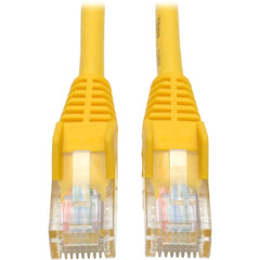 Tripp Lite by Eaton Cat5e Network Cable, 350MHz Snagless Molded Patch Cable, RJ45 M/M Connectors, 15ft Yellow, Stranded Copper - N001-015-YW (Lifetime Warranty)