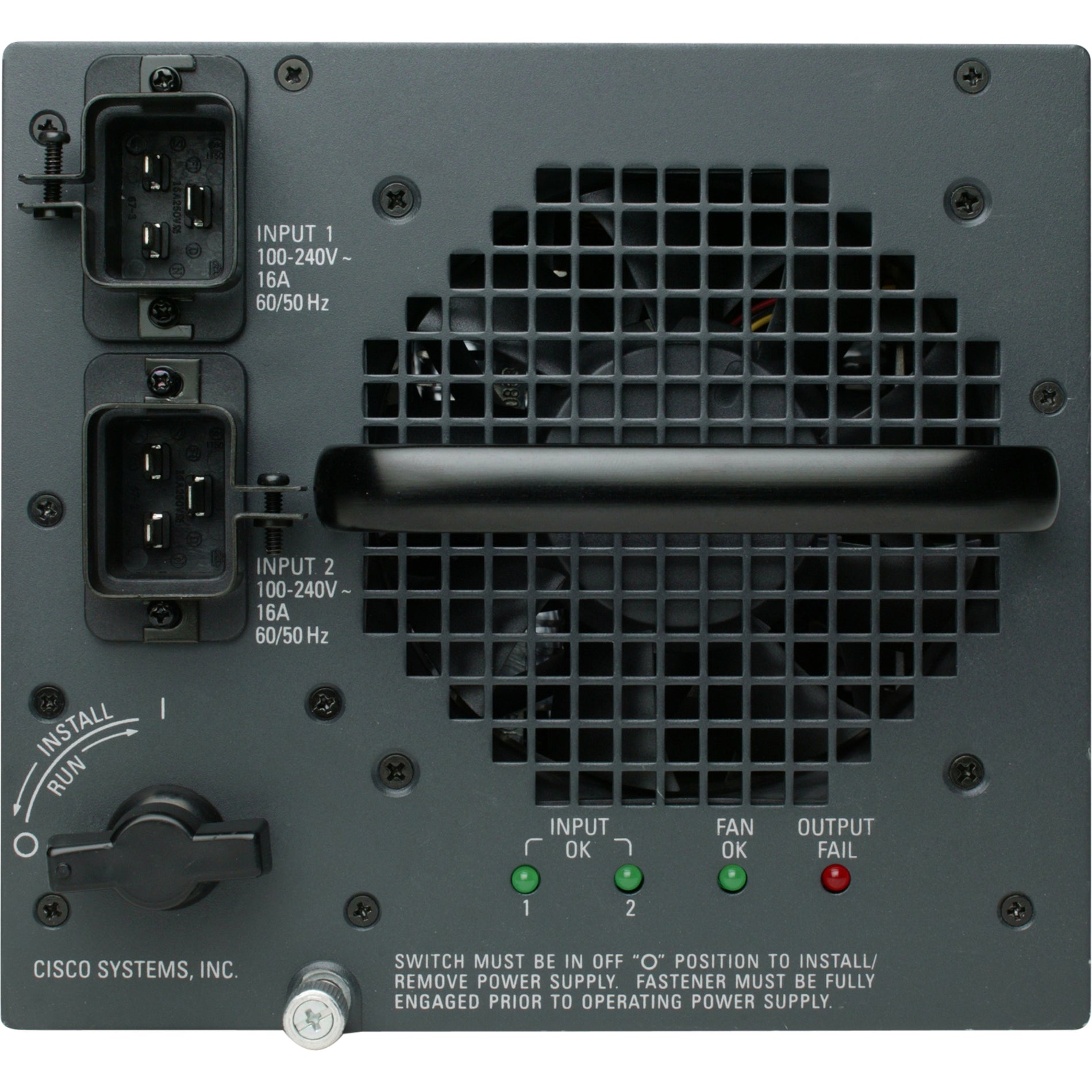 시스코-IMSourcing 인증된 중고 IM 보증 6000W AC 이중 전원 공급 장치 (WS-CAC-6000W)