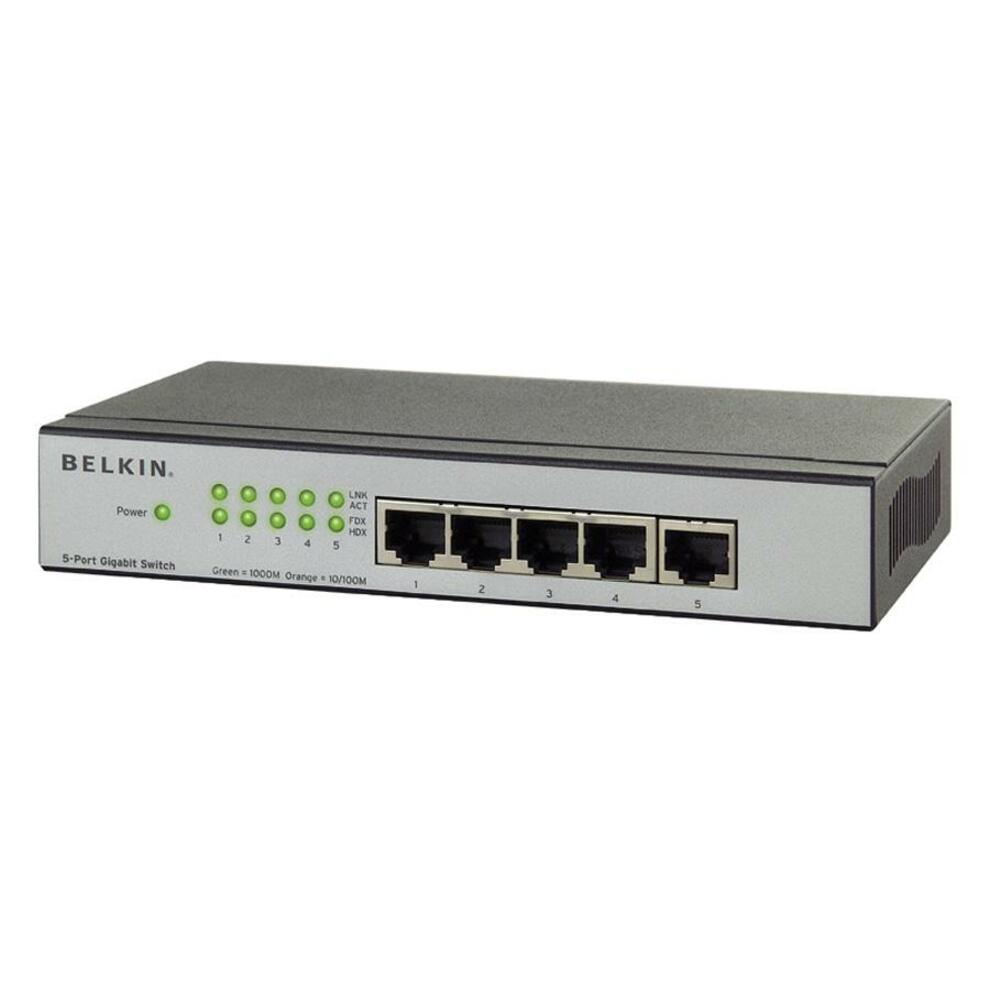 Switch Gigabit 5 Ports Linksys Métal Noir/Argent (F5D5141-5)