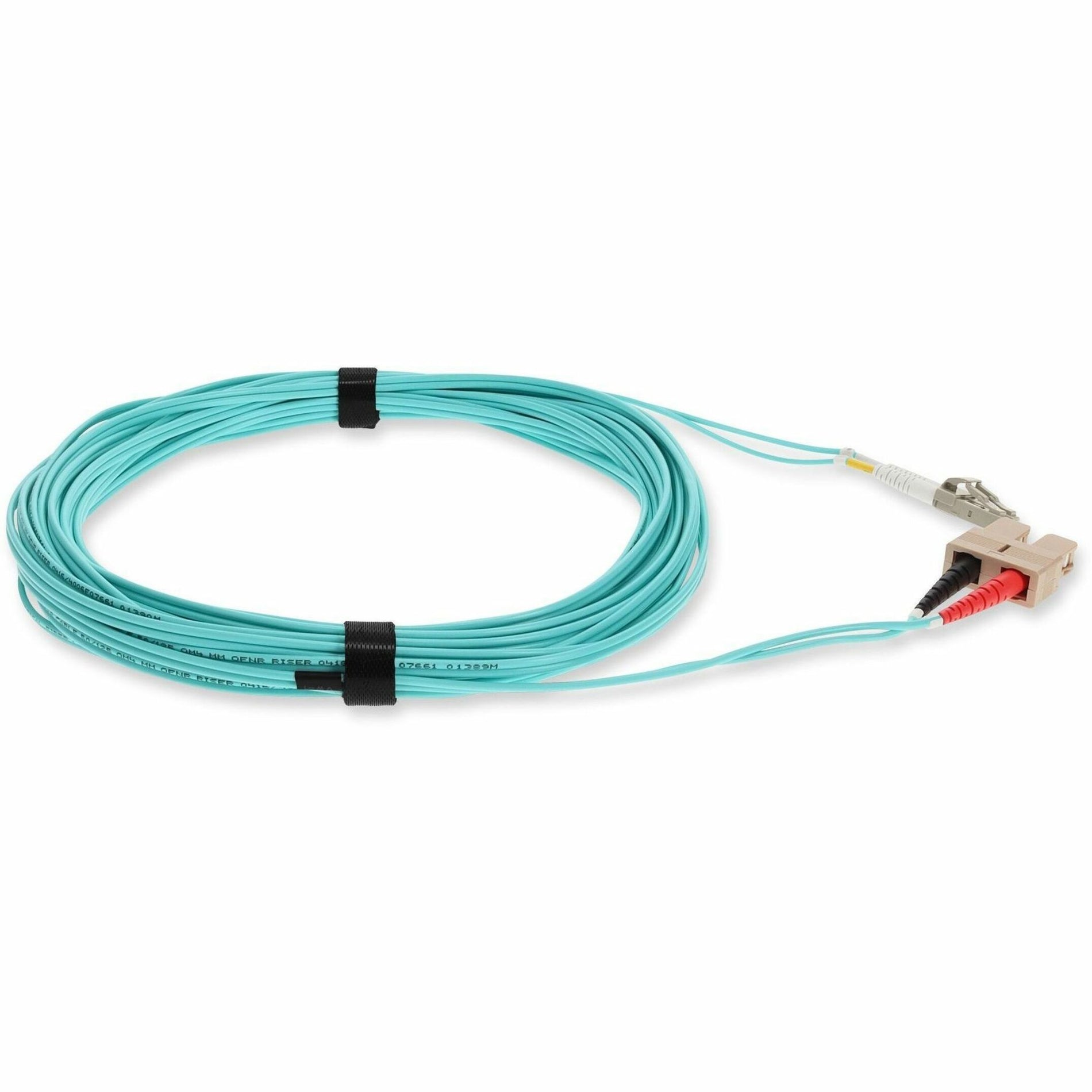 Ajout ADD-SC-LC-3M5OM3 Câble de Brin de Fibre Optique Patch OM3 Duplex SC/LC 50/125 Aqua Garantie Limitée de 3 Ans