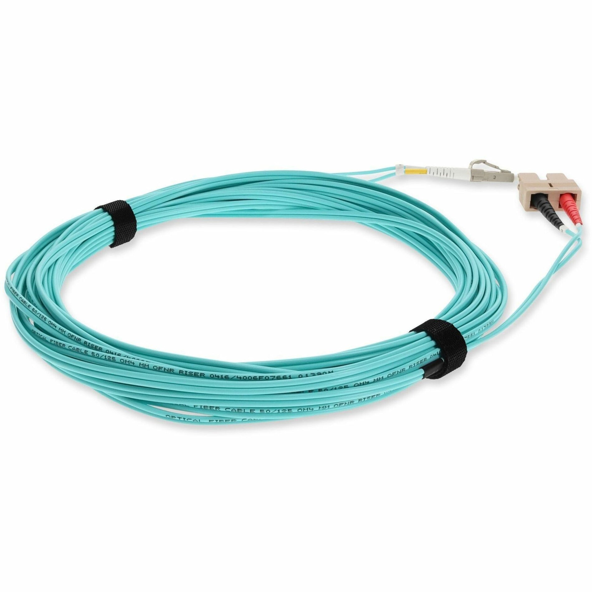 Ajout ADD-SC-LC-3M5OM3 Câble de Brin de Fibre Optique Patch OM3 Duplex SC/LC 50/125 Aqua Garantie Limitée de 3 Ans