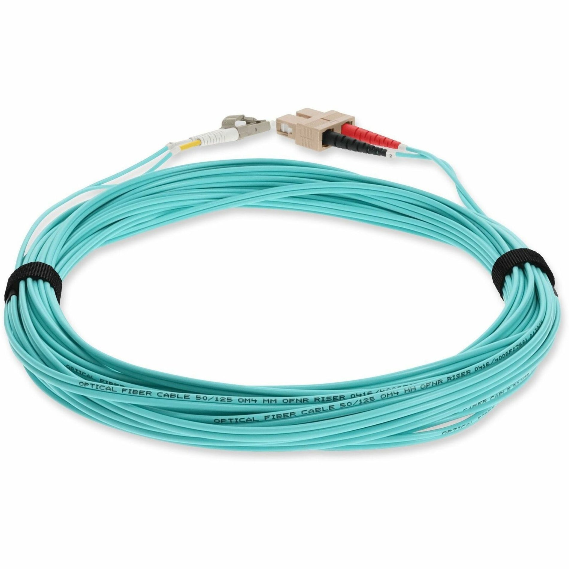 Ajout ADD-SC-LC-3M5OM3 Câble de Brin de Fibre Optique Patch OM3 Duplex SC/LC 50/125 Aqua Garantie Limitée de 3 Ans