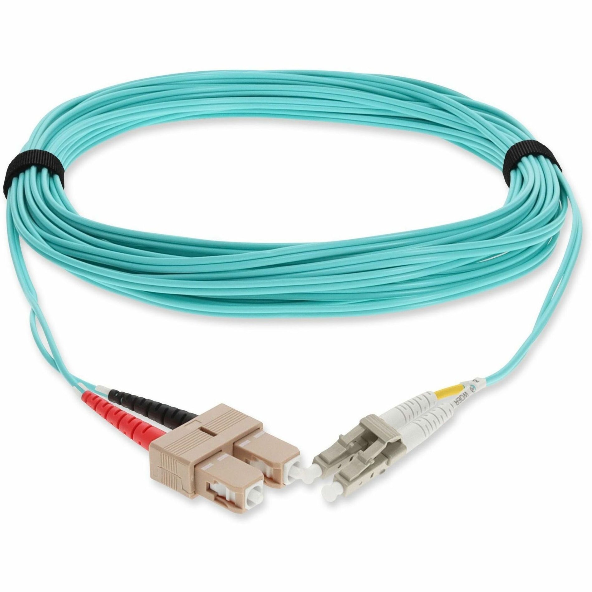 Ajout ADD-SC-LC-3M5OM3 Câble de Brin de Fibre Optique Patch OM3 Duplex SC/LC 50/125 Aqua Garantie Limitée de 3 Ans