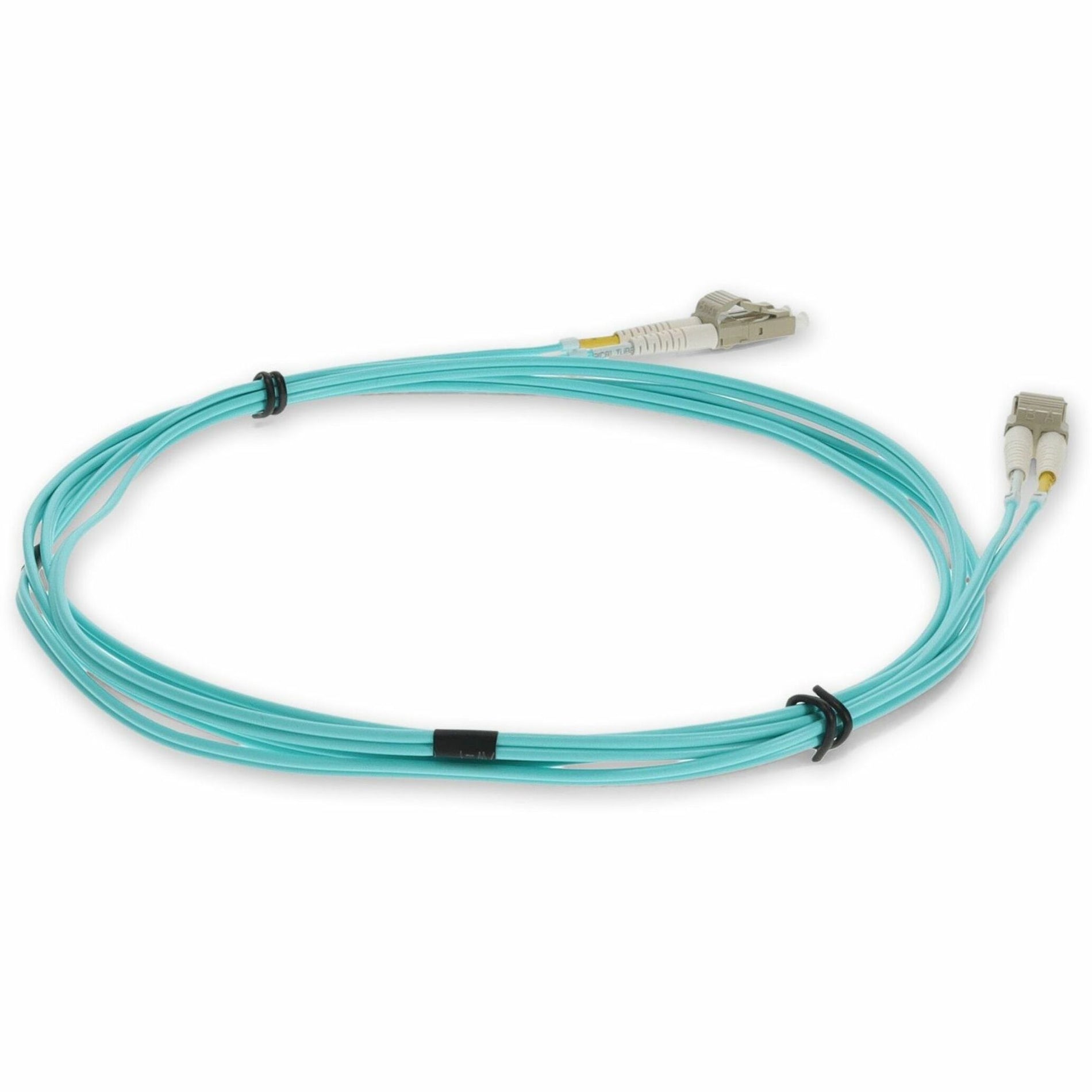 AddOn ADD-LC-LC-1M5OM3 1m LOMM Duplex LC/LC OM3 Aqua Patch Cable, 10GB Fiber Optic, 3 Year Warranty