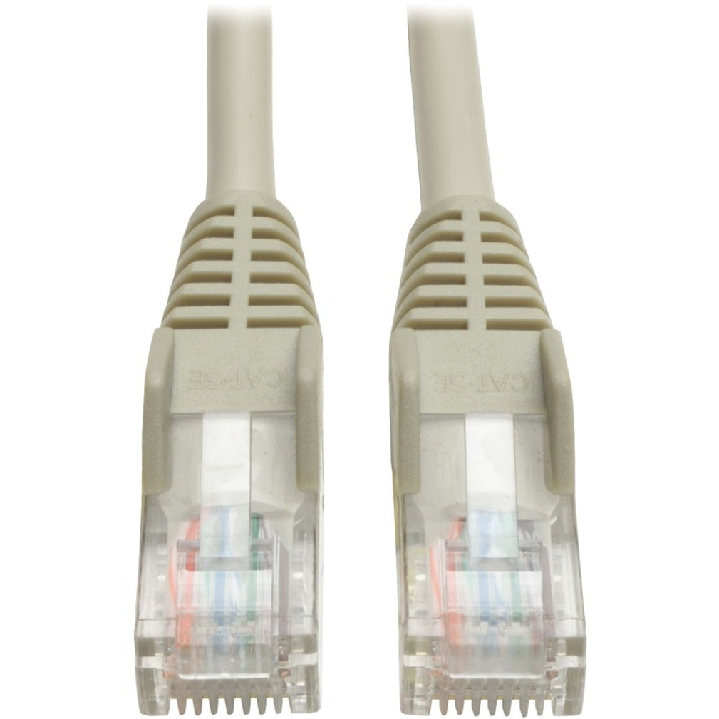 Close-up view of two gray snagless RJ45 connectors showing strain relief boots and transparent termination points-alternate-image1