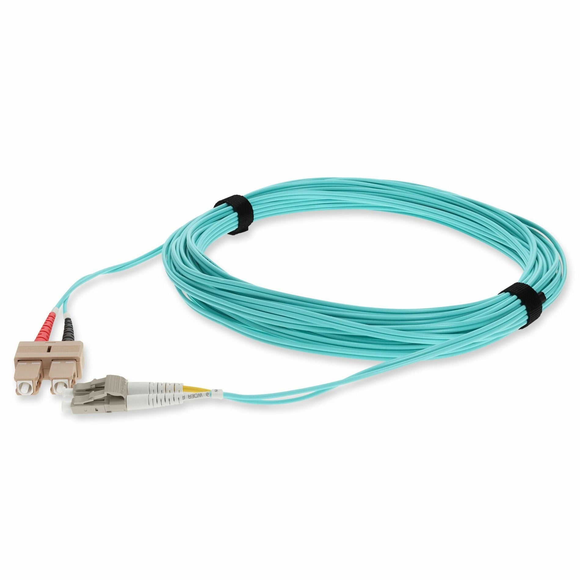 AddOn 7M LOMM OM4 FIBER OPTIC MALE LC/SC 50/125 DUPLEX AQUA CABLE (ADD-SC-LC-7M5OM4)