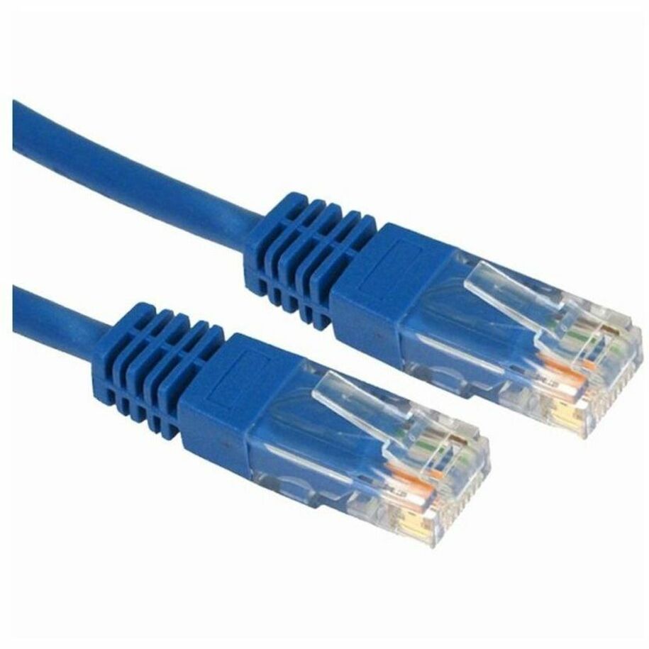 Detailed view of blue Cat6 cable showing jacket and connector construction-alternate-image3